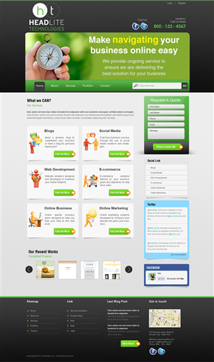 Web Design by AriefK for Headlite Technologies | Design: #931641