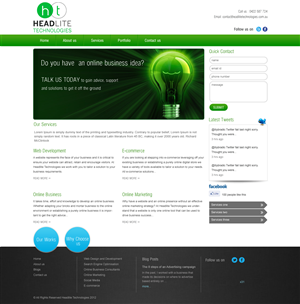 Web Design by pb for Headlite Technologies | Design: #936974