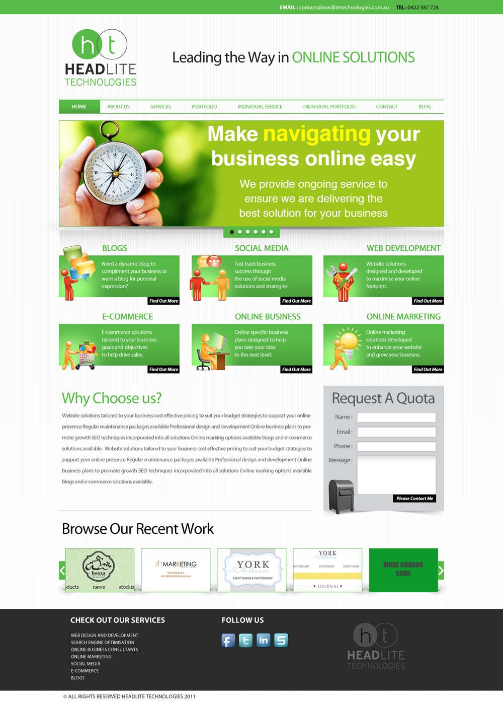 Web Design par Impressive Sol pour Headlite Technologies | Design #919895