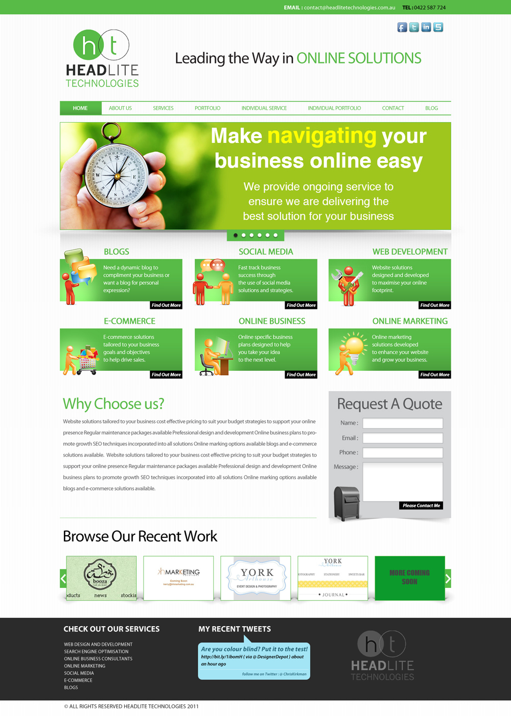 Web Design par Impressive Sol pour Headlite Technologies | Design #922599