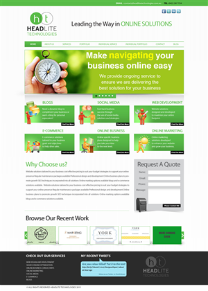 Web Design by Black Stallions Impressive Solutions for Headlite Technologies | Design #922599