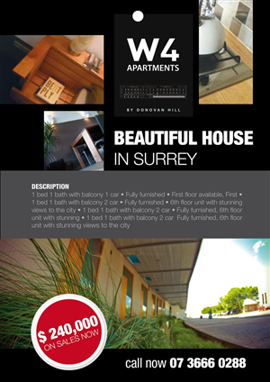 Real Estate Sales Window Card | Diseño de Póster por san011