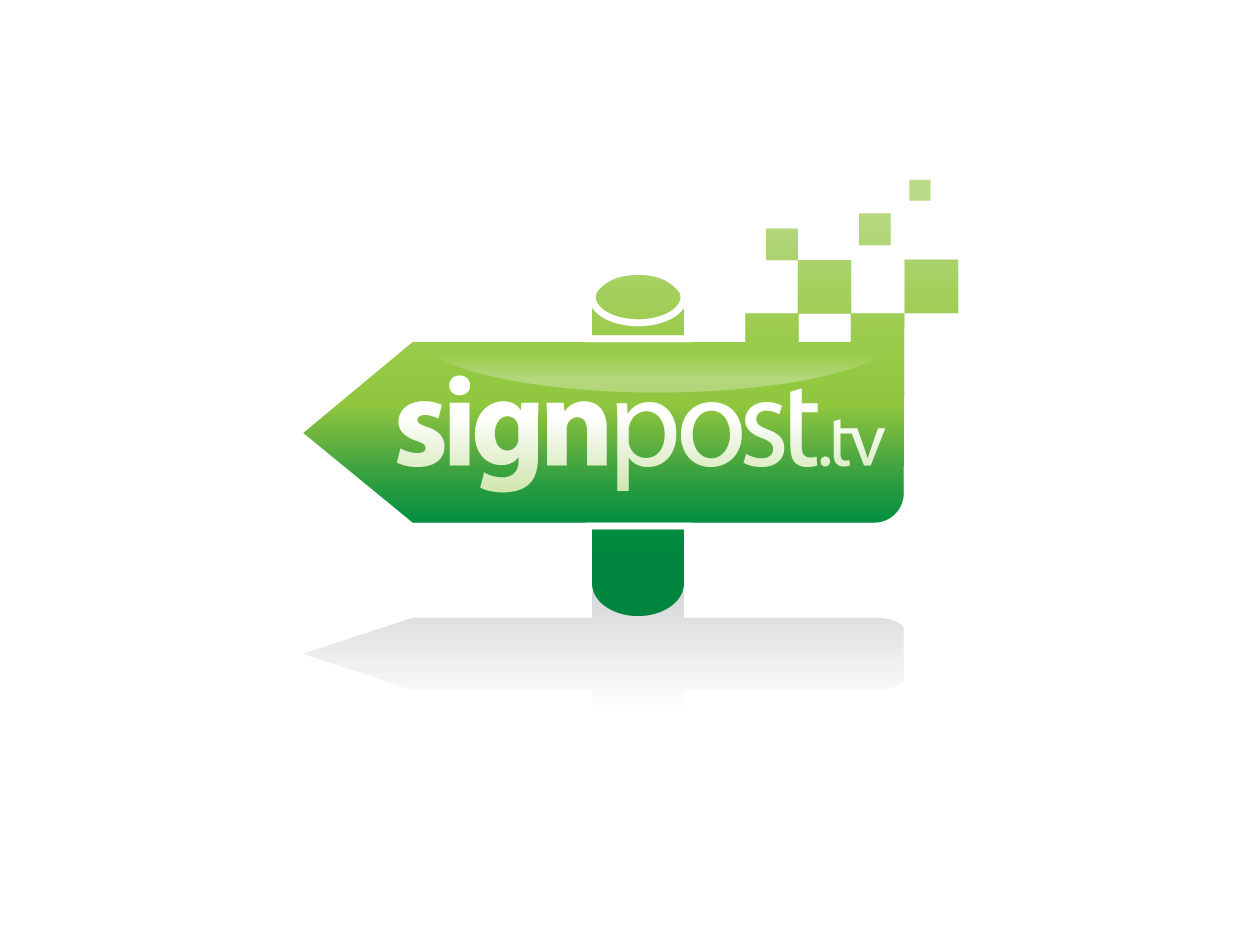 Bold, Playful, Computer Logo Design for signpost.tv by bluejet | Design ...