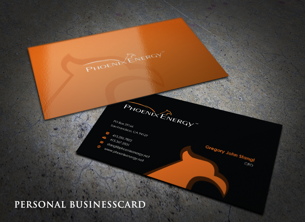 Diseño de Tarjeta de Presentación por Eggo May P para Phoenix Energy | Diseño #3655395