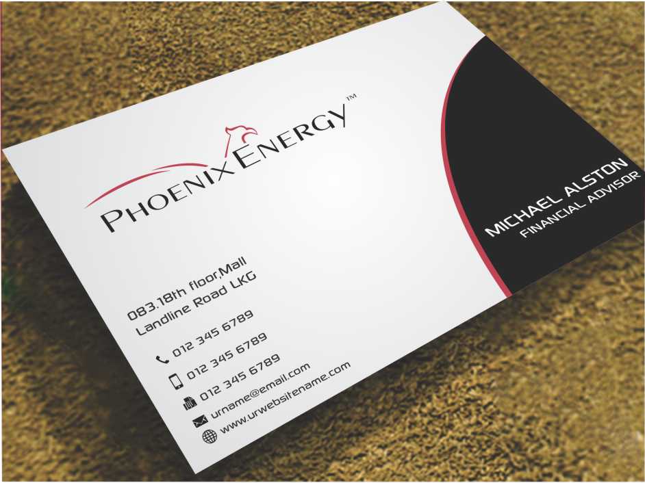 Diseño de Tarjeta de Presentación por AwsomeD para Phoenix Energy | Diseño #3654526