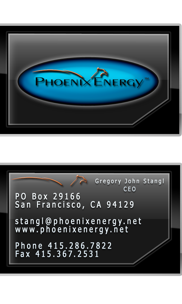 Diseño de Tarjeta de Presentación por Prechezy para Phoenix Energy | Diseño #3653013