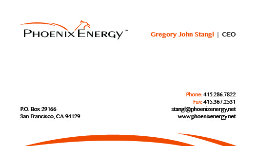 Diseño de Tarjeta de Presentación por jgruber para Phoenix Energy | Diseño #3657363