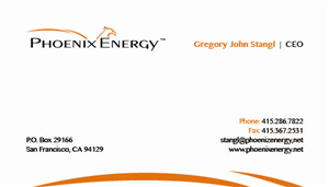 Diseño de Tarjeta de Presentación por jgruber para Phoenix Energy | Diseño #3657363