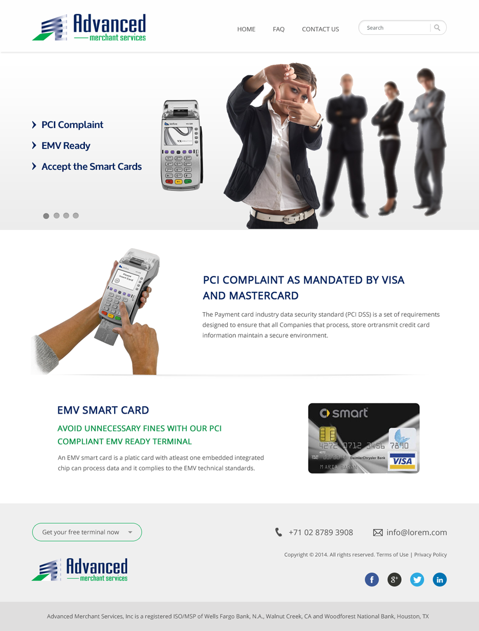Web Design by Infinity Pix for Advanced Merchant Services | Design #3682505