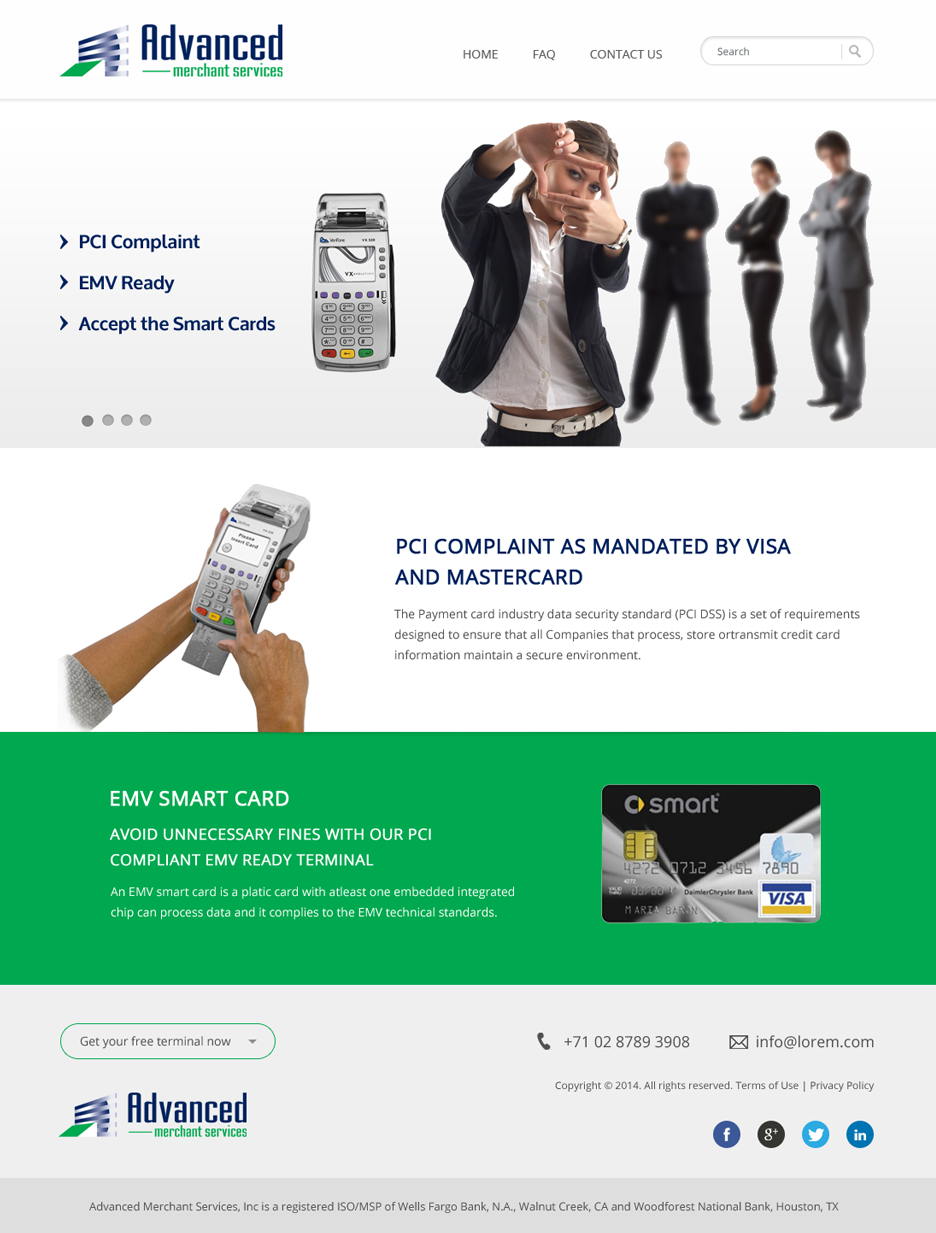 Web-Design von Infinity Pix für Advanced Merchant Services | Design #3682551