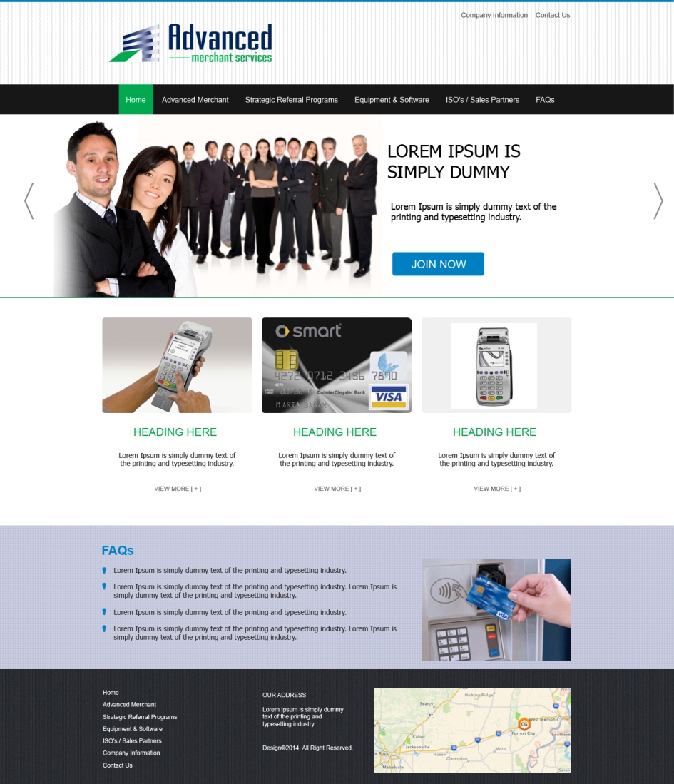 Web Design par GlobalTech pour Advanced Merchant Services | Design #3686699