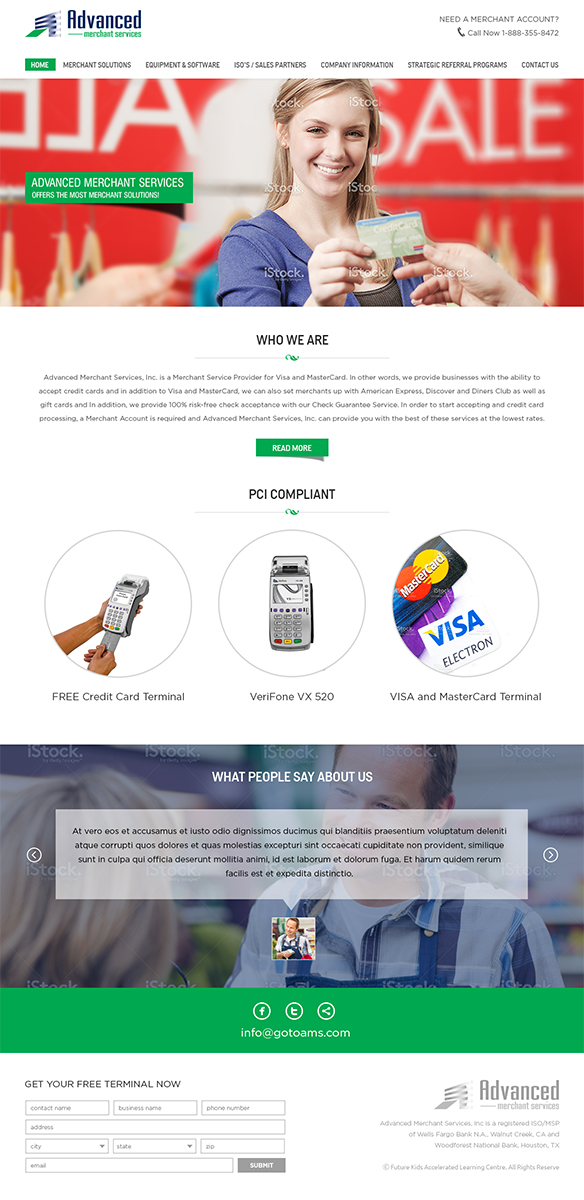 Web-Design von Mayank Patel für Advanced Merchant Services | Design #3702204