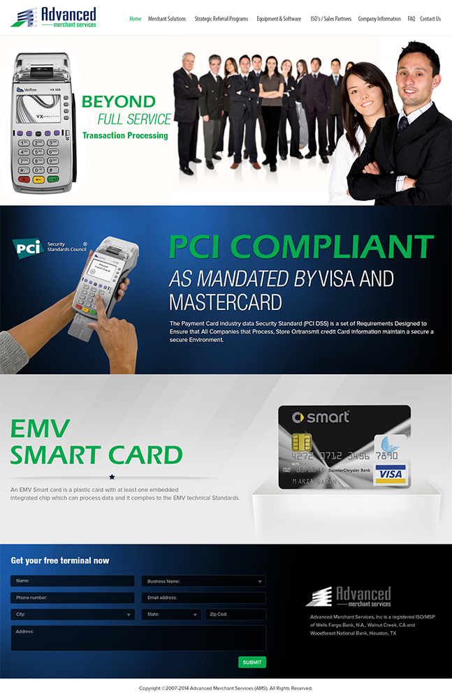 Web Design par Mayank Patel pour Advanced Merchant Services | Design #3713070