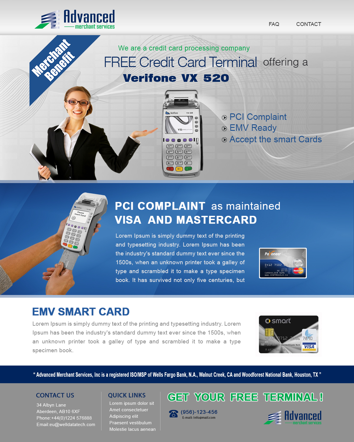 Web Design by webxvision for Advanced Merchant Services | Design #3680506