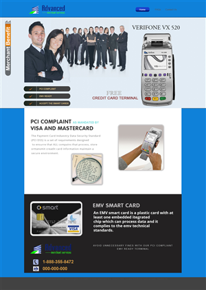 Web-Design von the-lion-king für Advanced Merchant Services | Design: #3655856
