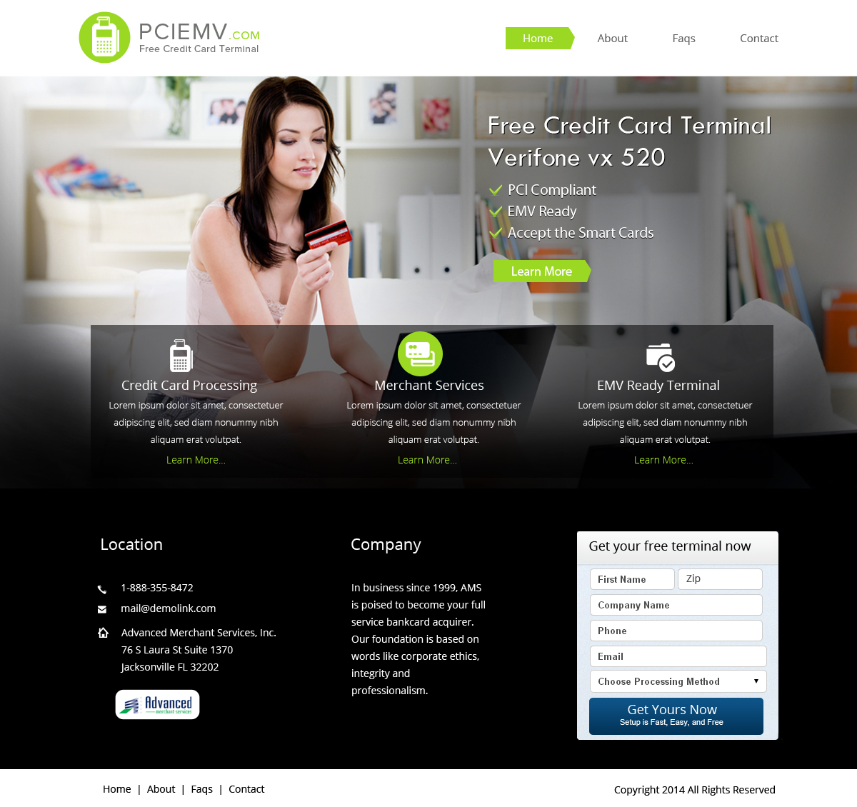 Web-Design von OM für Advanced Merchant Services | Design #3682407