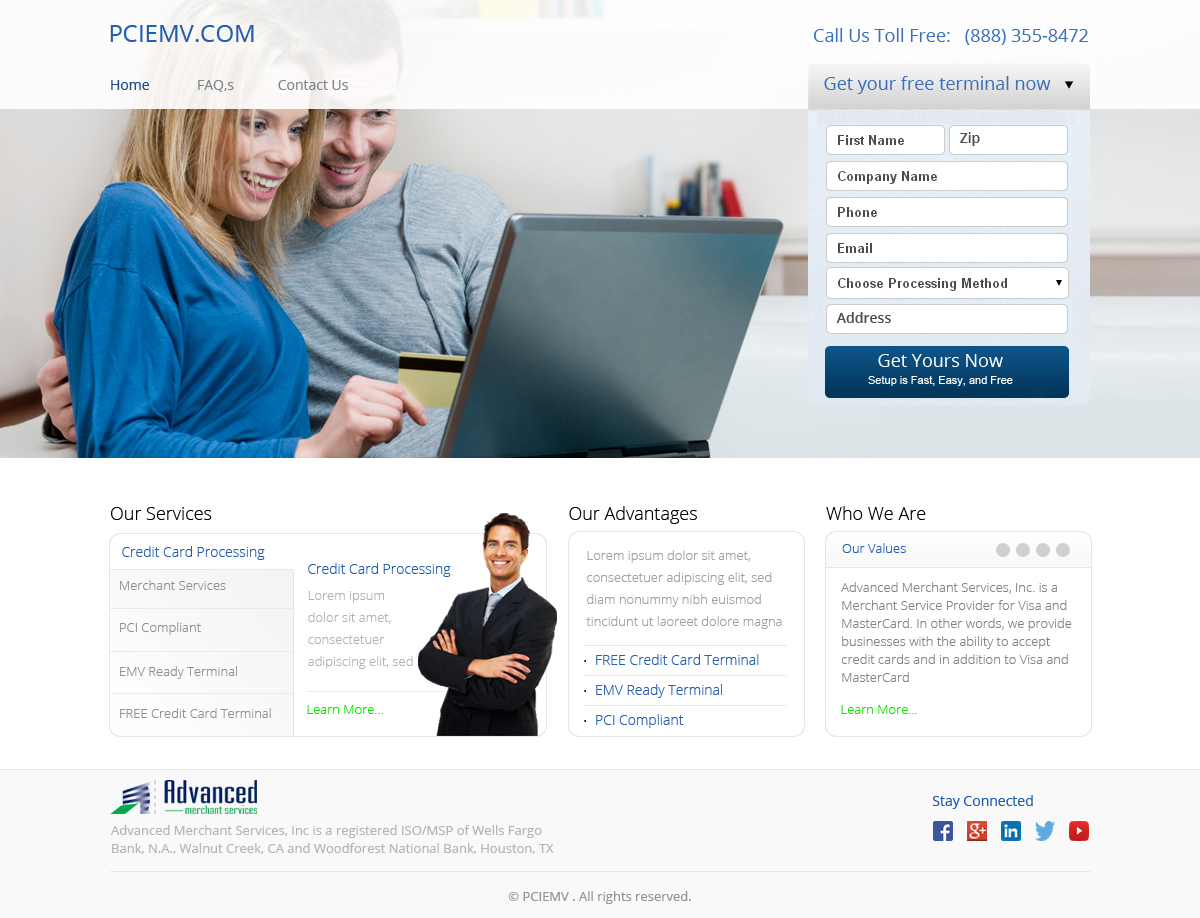 Web Design par OM pour Advanced Merchant Services | Design #3682411