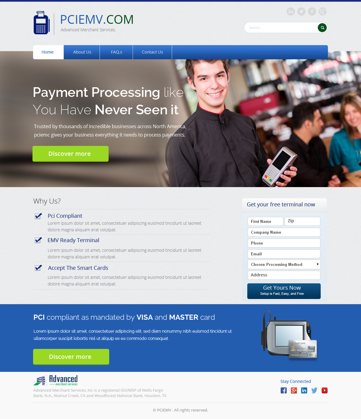 Web-Design von OM für Advanced Merchant Services | Design #3682443