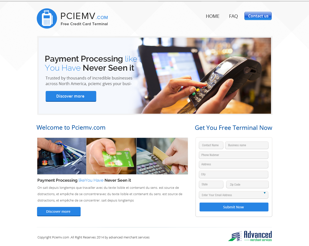 Web Design par OM pour Advanced Merchant Services | Design #3691033
