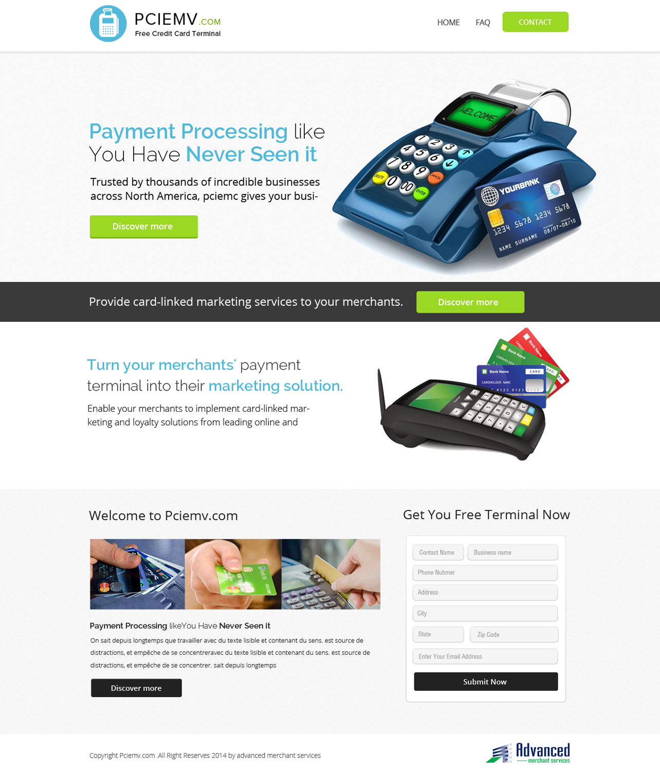 Web Design by OM for Advanced Merchant Services | Design #3691045
