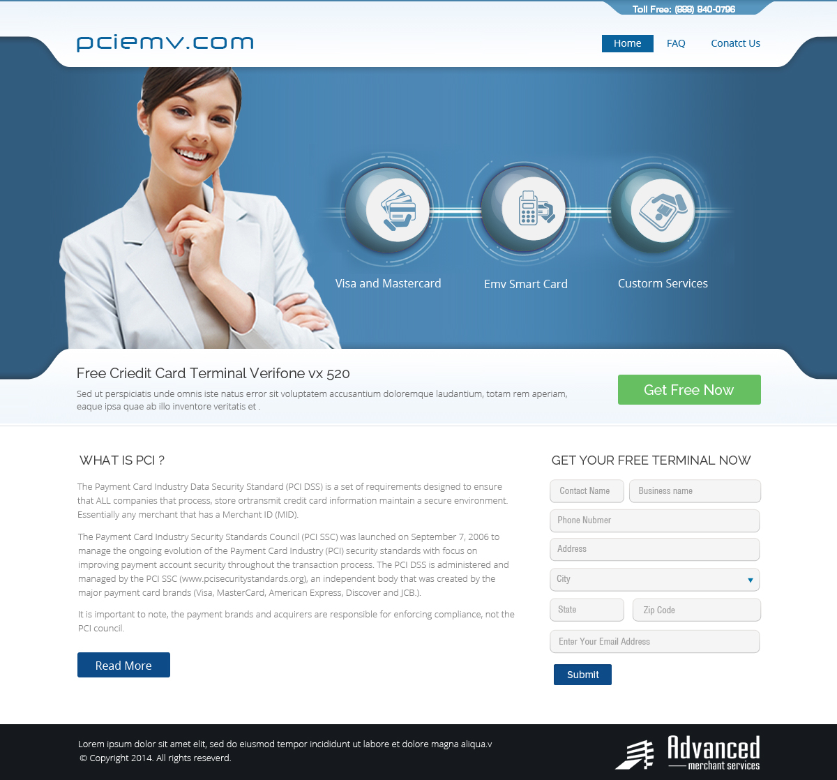 Web Design par OM pour Advanced Merchant Services | Design #3691060