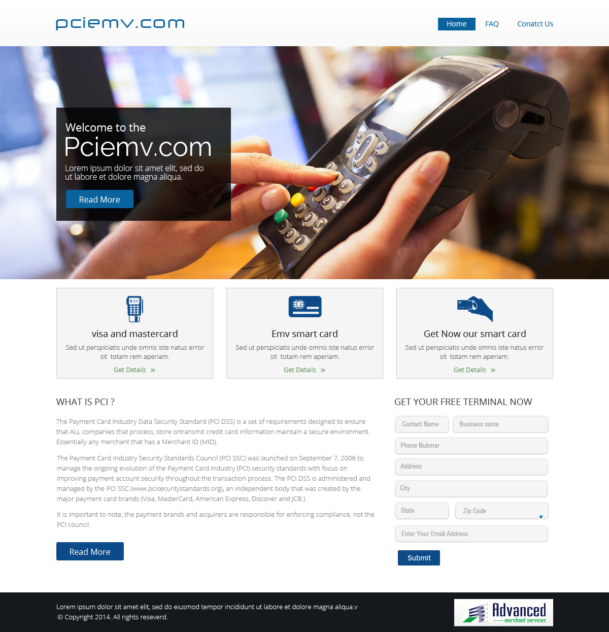 Web Design by OM for Advanced Merchant Services | Design #3691066