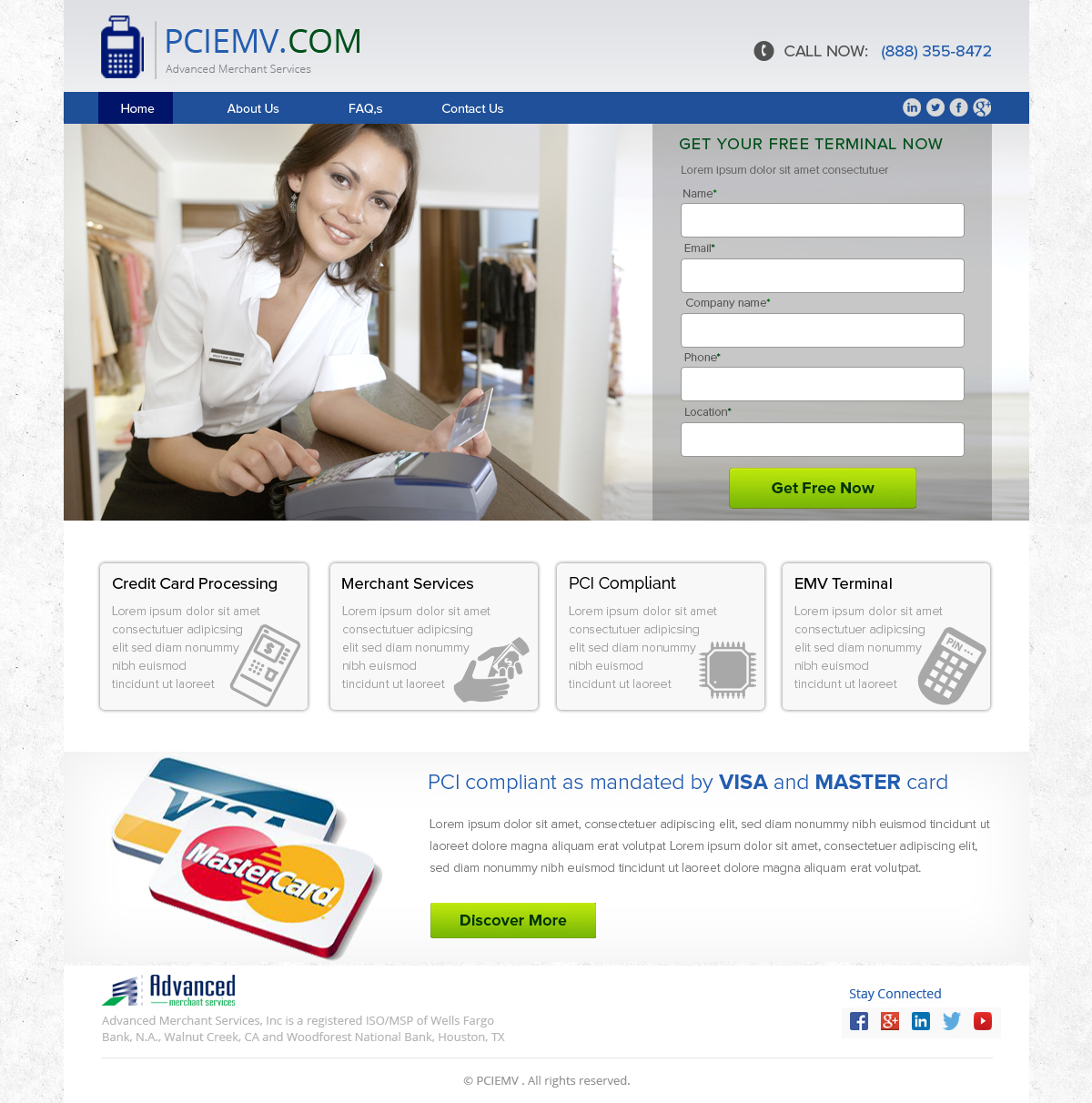 Web-Design von OM für Advanced Merchant Services | Design #3691085