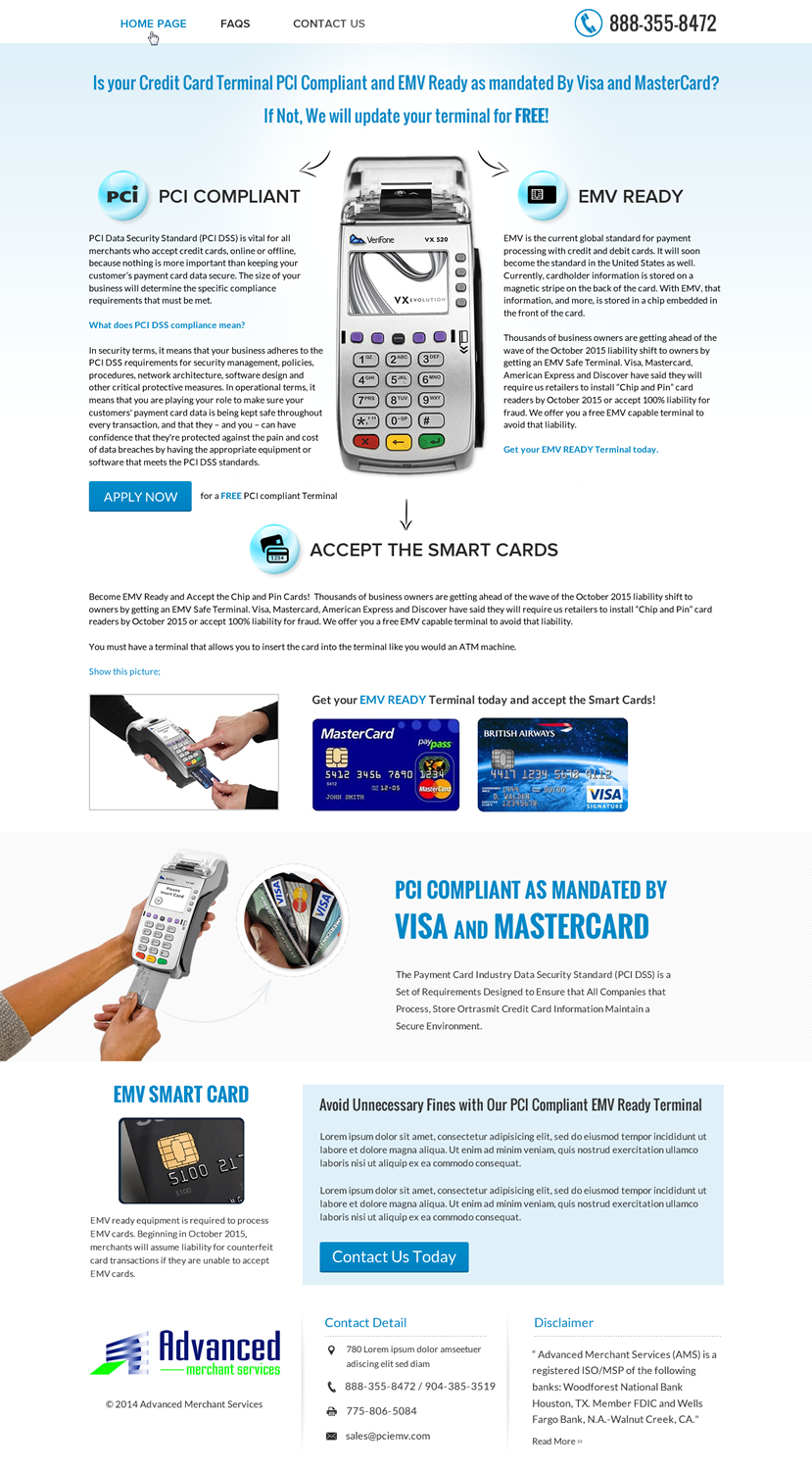 Web Design by Sbss for Advanced Merchant Services | Design #3734152
