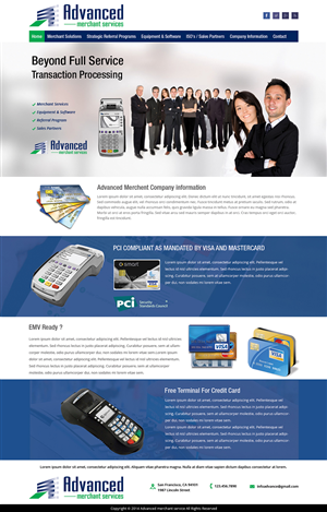 Web-Design von Creative Usha für Advanced Merchant Services | Design: #3683859