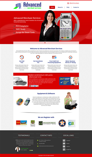 Web Design by Behriatech for Advanced Merchant Services | Design #3675275