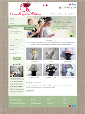 Canadian Milliner Needs A Logo and A Website! | Web-Design von Nelsur