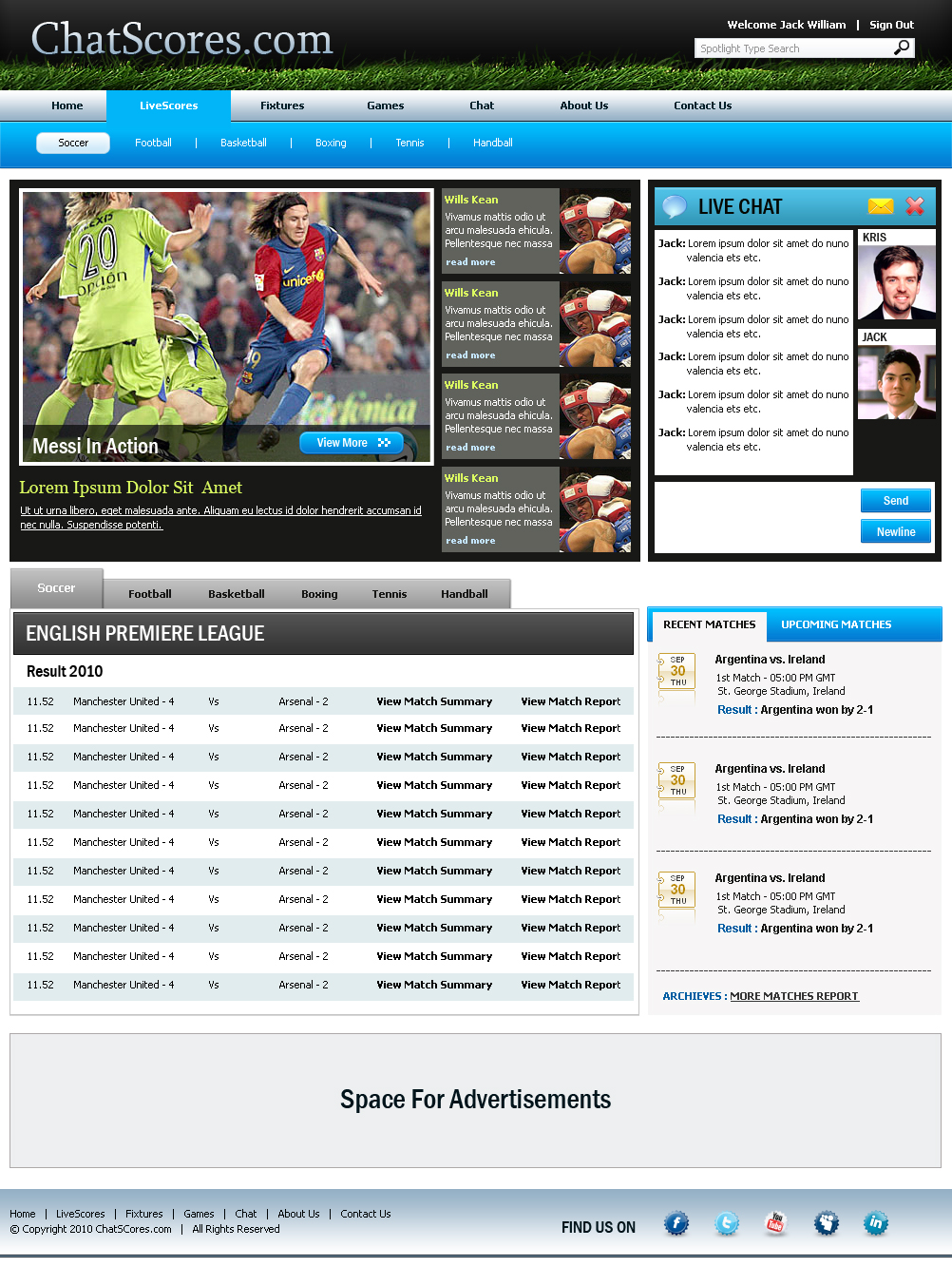 Web Design by Expert Designer for Chatscores | Design #112547