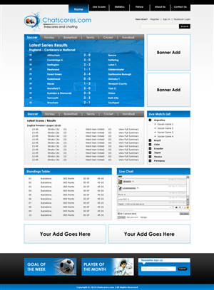 Web Design by LogoDesigns.ae for Chatscores | Design: #106256