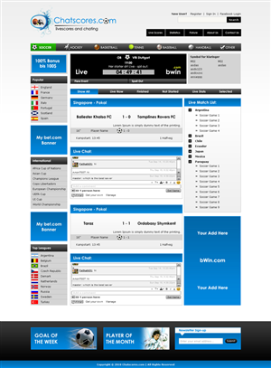 Web Design by LogoDesigns.ae for Chatscores | Design #113645