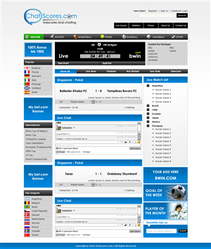 Web Design by LogoDesigns.ae for Chatscores | Design: #116977