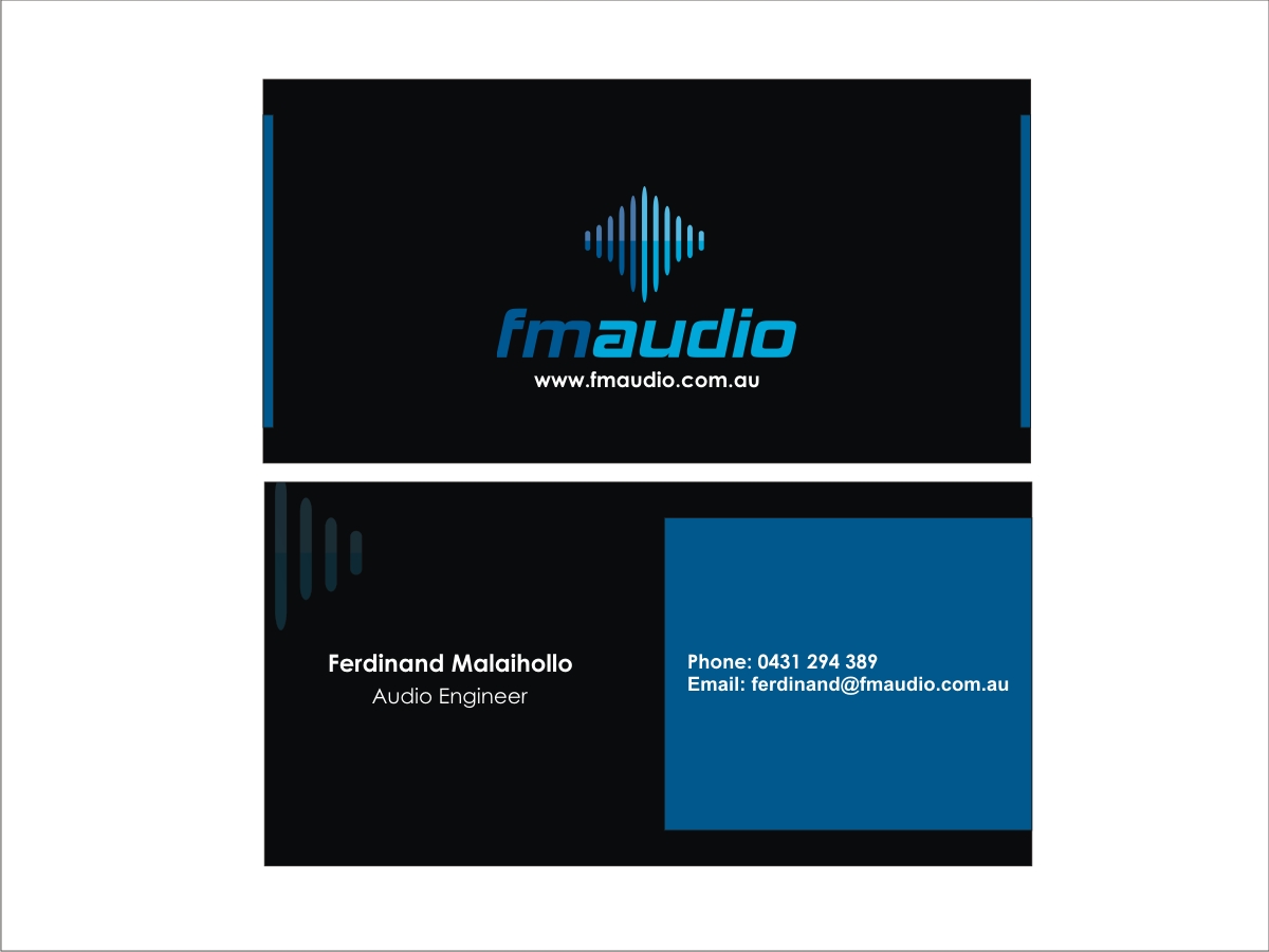 Business Card Design by arpan sarkar for FM Audio | Design #102387