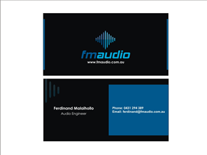 Business Card Design by arpan sarkar for FM Audio | Design: #102387