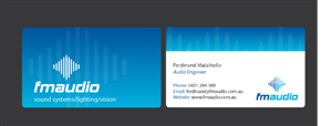 Business Card Design by Andrea for FM Audio | Design: #102037