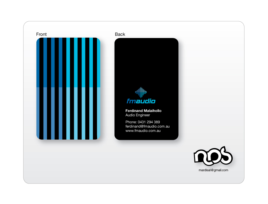 Business Card Design by MDS - bonusplusdesign.com for FM Audio | Design #100062