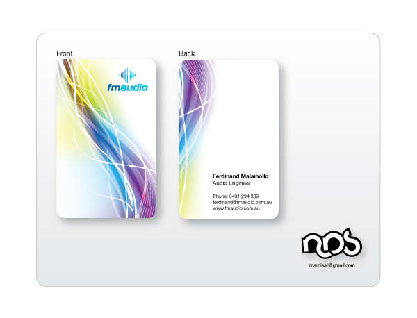 Business Card Design by MDS - bonusplusdesign.com for FM Audio | Design #100066