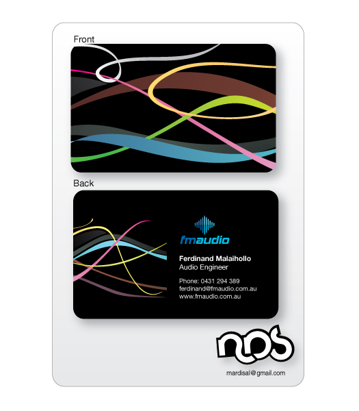 Business Card Design by MDS - bonusplusdesign.com for FM Audio | Design #100069
