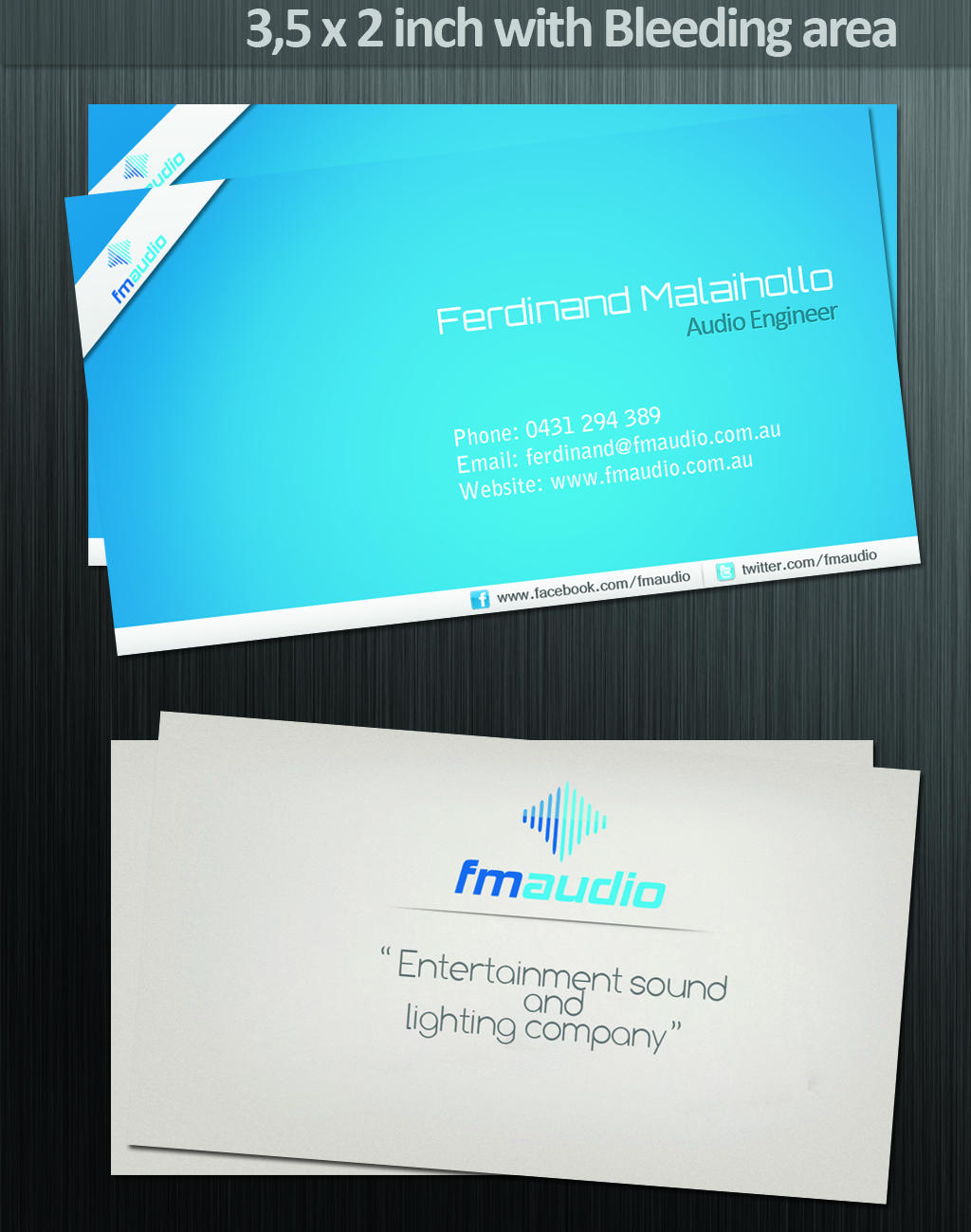 Design de Carte de Visite par Lone wolf pour FM Audio | Design #106465
