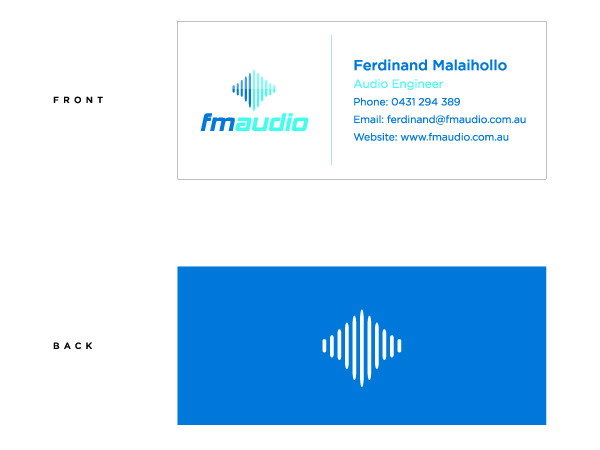 Business Card Design by one44 Design Studio for FM Audio | Design #100139