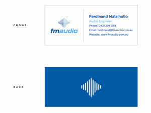 Business Card Design by one44 Design Studio for FM Audio | Design #100139