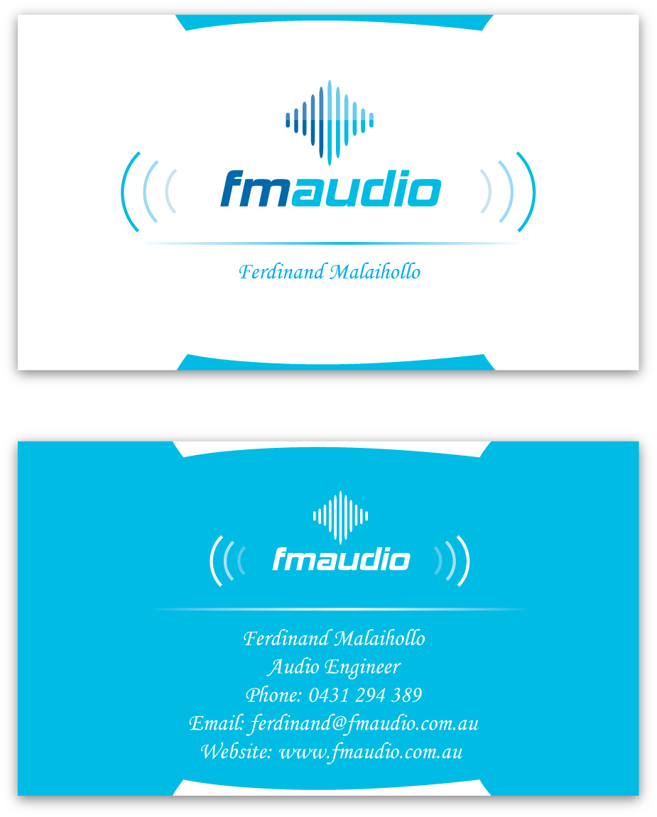 Business Card Design by Harpreet  singh for FM Audio | Design #101864