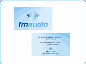 Business Card Design by Stellar Designs for FM Audio | Design: #101090