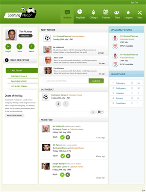 Web Design by pb for Sporting Nation Ltd | Design: #922326