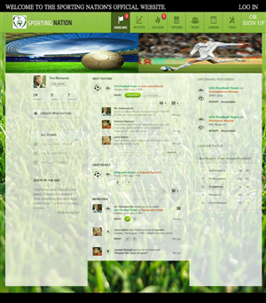 Web Design by Oxygen Creatives for Sporting Nation Ltd | Design: #929748