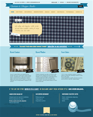Curtain & Design Studio  | Wordpress Design by Fuxxo Works