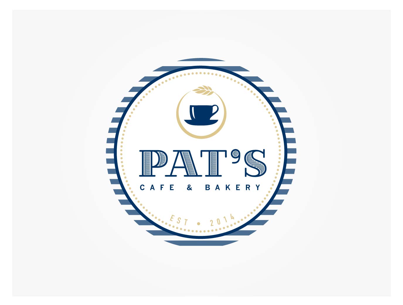 Logo Design by wonderland for Pat's Cafe & Bakery | Design #3688537